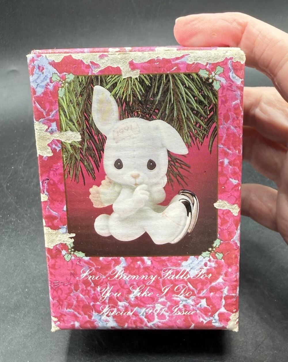 Precious Moments Sno-Bunny Falls For You Like I Do Christmas Ornament 1991 -52D